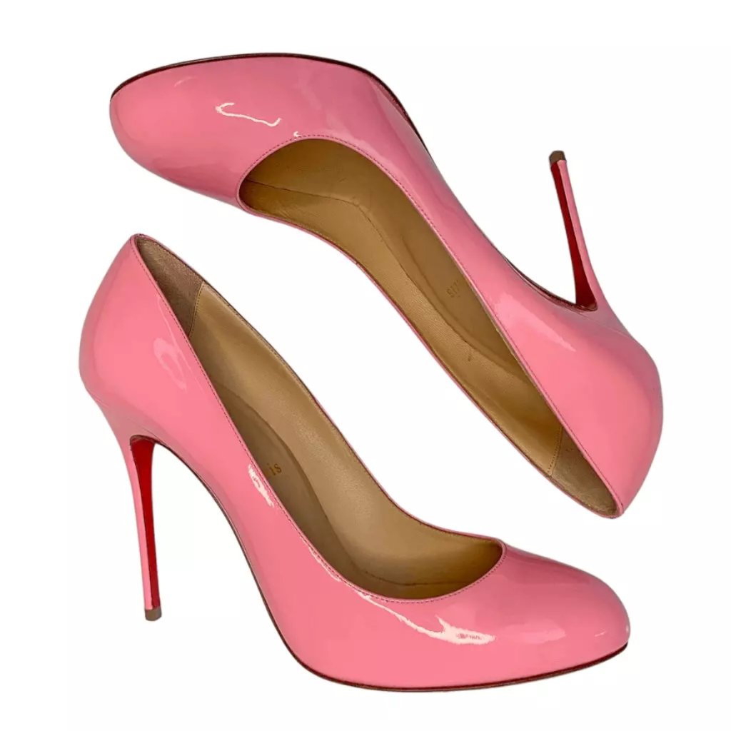 Christian Louboutin Fifi 100 Dolly Pink Patent Leather Pump
